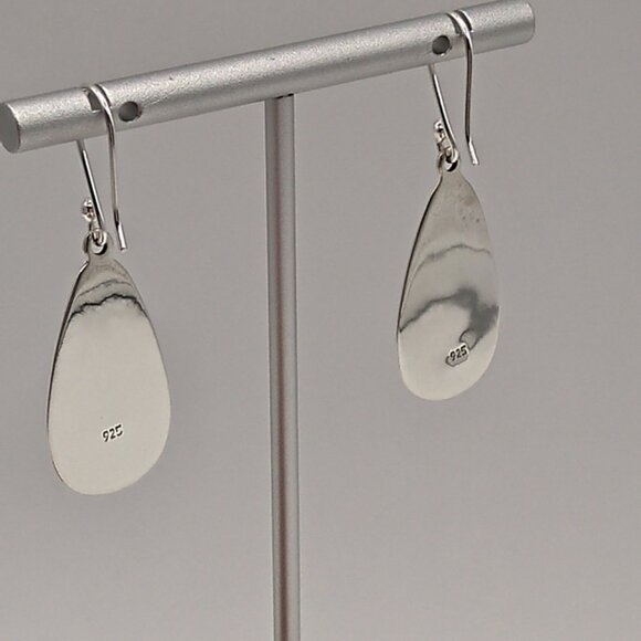 925 Sterling Silver Tear Drop Statement Earrings - Papel Picado Mexican Jewelry - Picture 5 of 6